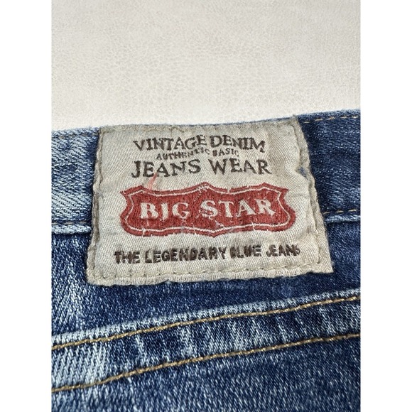 Big Star Women's Sweet Low Boot Jeans Medium Wash Distressed Made In USA Size 30 - Picture 7 of 13